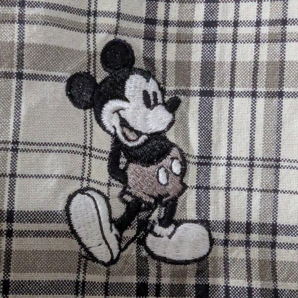 Walt Disney World Short Sleeve Button Down Men's Plaid Shirt - Size M - Picture 6 of 10